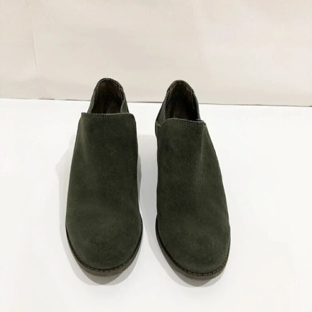 Me‎ Too Brand Ankle Suede Leather Green Boots Size 6